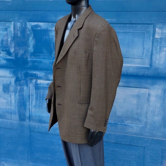 Vito Rufalo Men's Luxury Houndstooth Blazer w/Fabric by Lanificio Di Pray - Picture 7 of 17